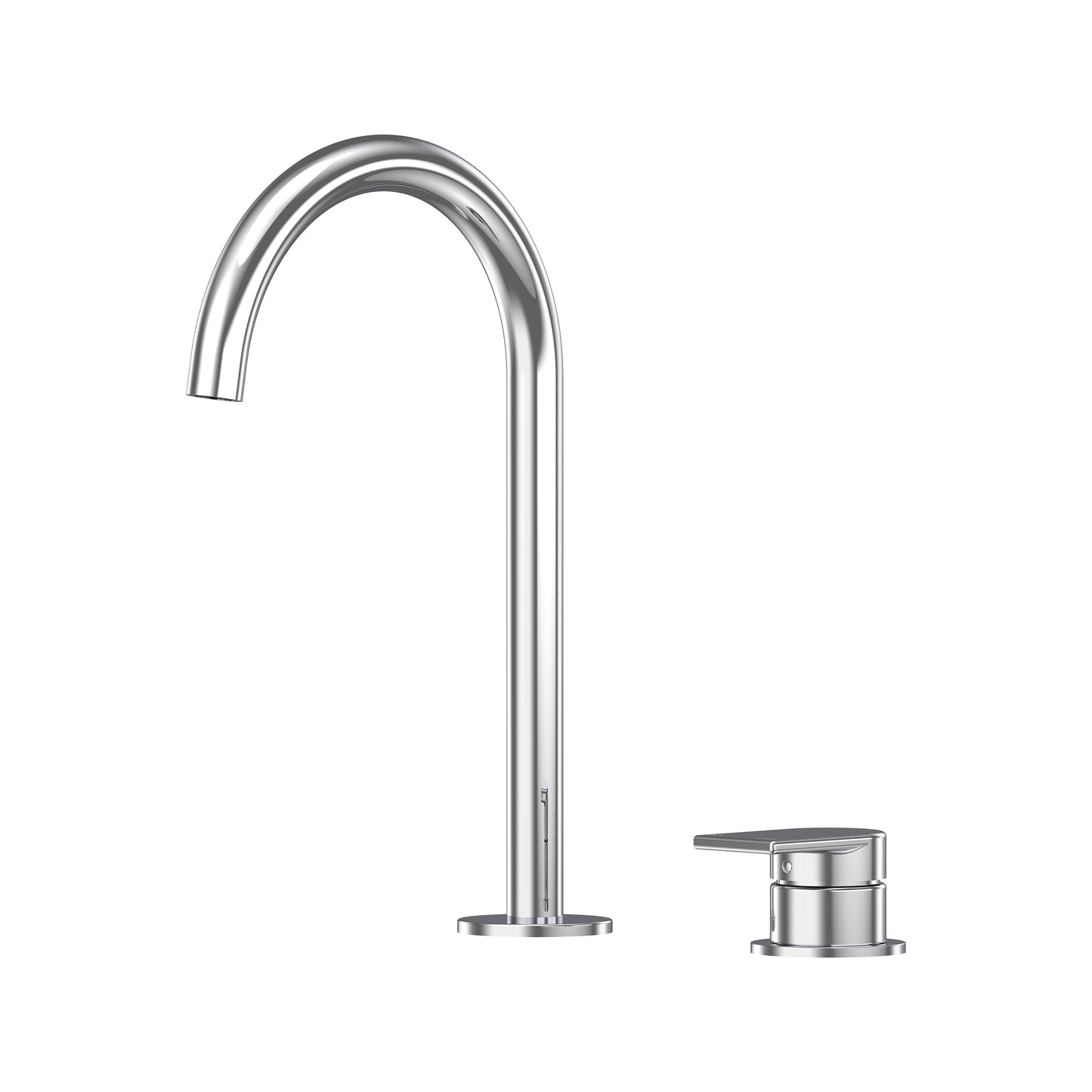 Lekki Hob Basin Mixer Set 175 Curved Spout Lead Free - Chrome