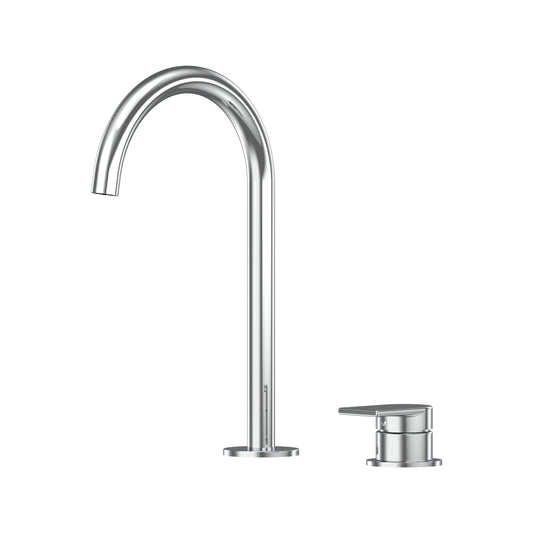 Lekki Hob Basin Mixer Set 175 Curved Spout Lead Free - Chrome