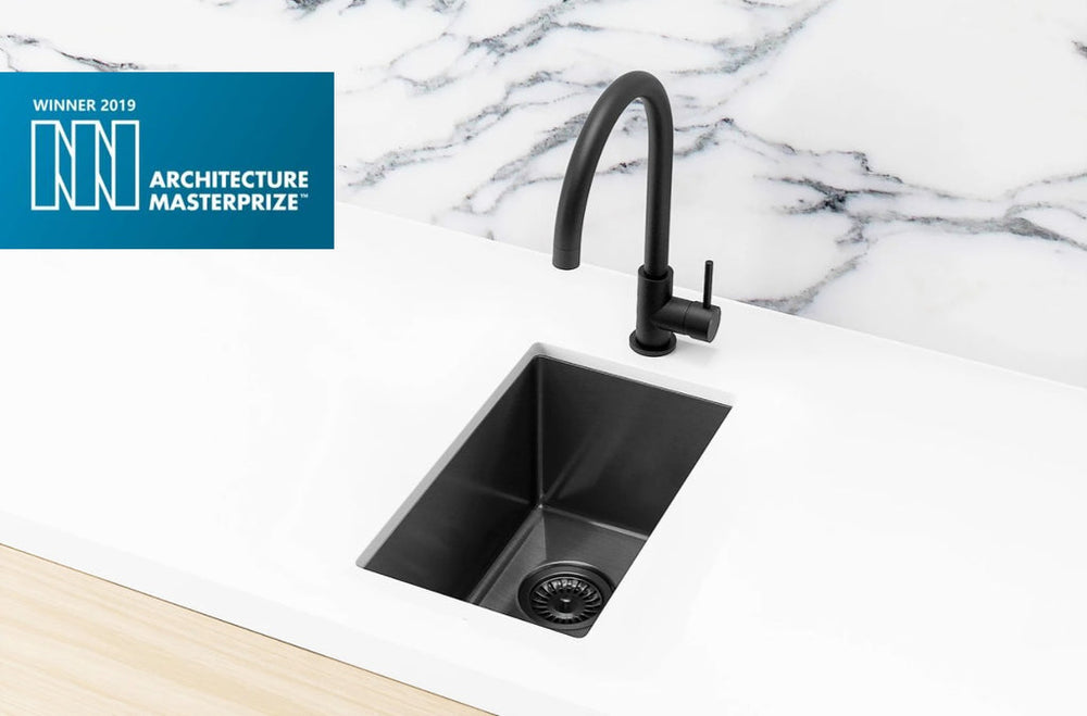 LAVELLO BAR SINK - SINGLE BOWL 382 X 272 GUNMETAL BLACK