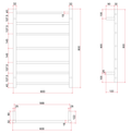 BS44MW Satin White Round Ladder Heated Towel Rail