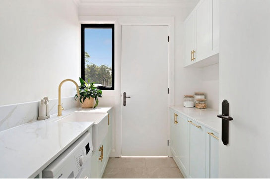 Ludlow Pull Out Sink Mixer - Brushed Brass