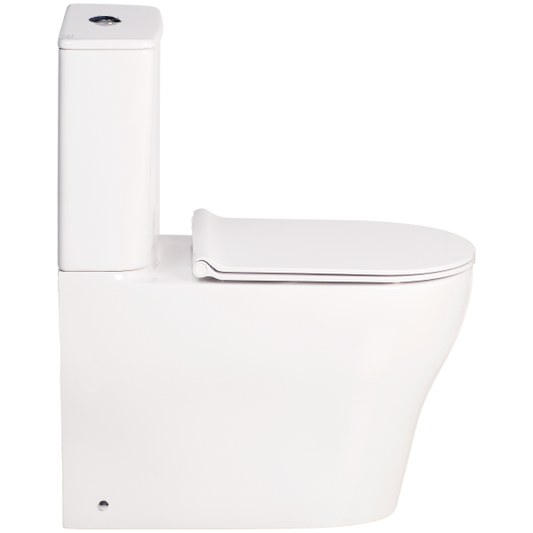 Cygnet Square Overheight Hygiene Rimless Close Coupled Back To Wall Back Inlet Toilet Suite