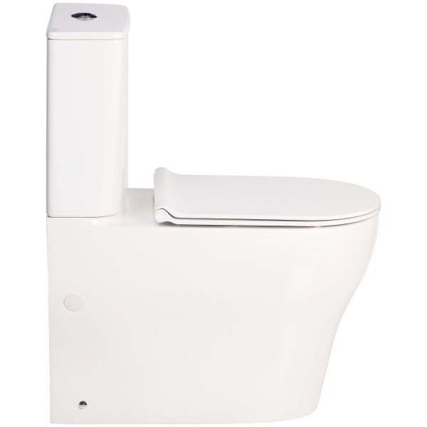Cygnet Square Overheight Hygiene Rimless Close Coupled Back To Wall Bottom Inlet Toilet Suite