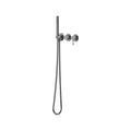 Leora Wall Mixer with Diverter & Hand Shower Lead Free - Matte Black [Electroplated]