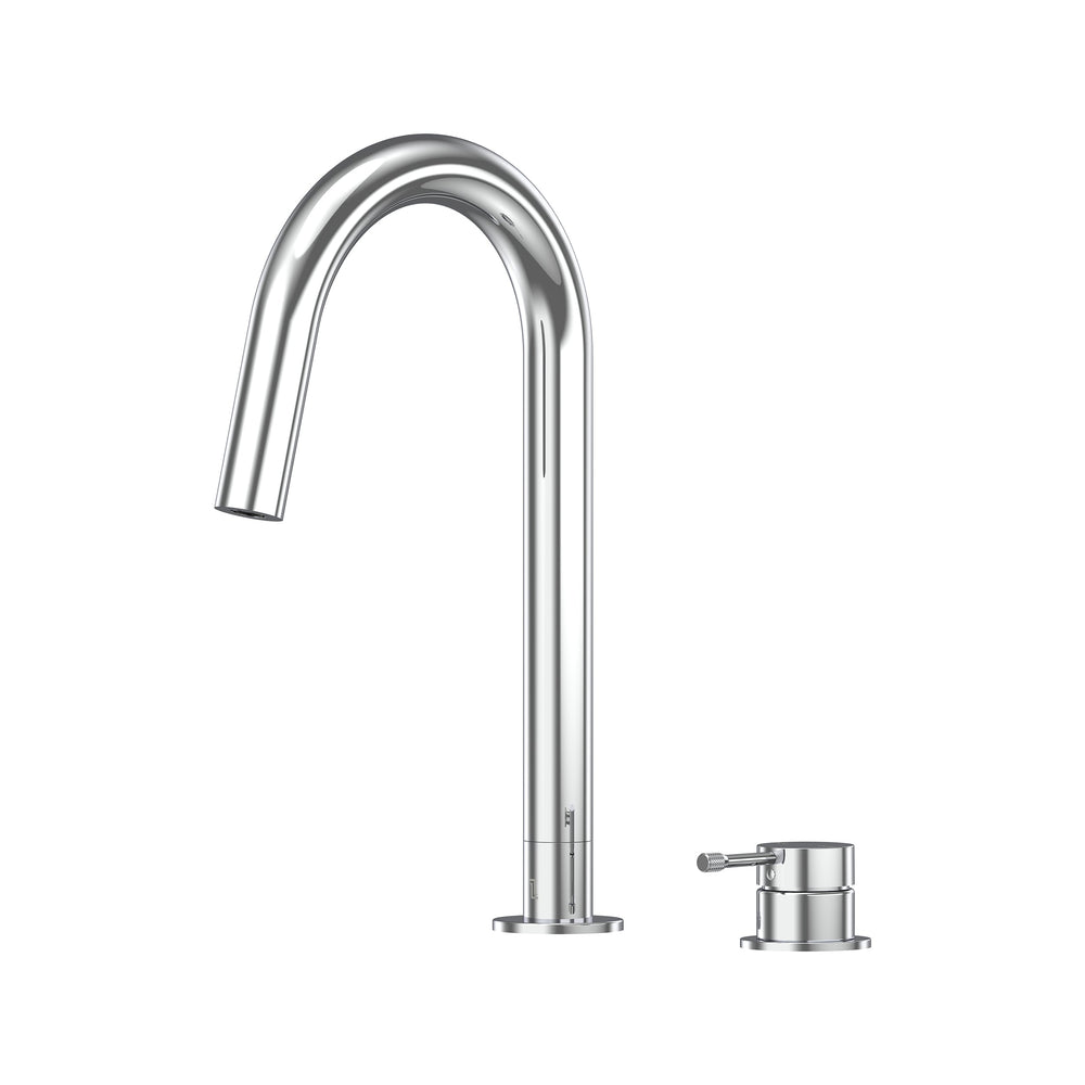 Leora Hob Sink Mixer Set 200 Curved Spout Lead Free - Chrome