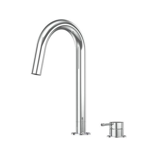 Leora Hob Sink Mixer Set 200 Curved Spout Lead Free - Chrome