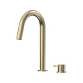 Leora Hob Sink Mixer Set 200 Curved Spout Lead Free - Brushed Gold [PVD]