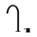 Leora Hob Basin Mixer Set 175 Curved Spout Lead Free - Matte Black [Electroplated]