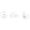 Cygnet Square Overheight Hygiene Rimless Close Coupled Back To Wall Bottom Inlet Toilet Suite
