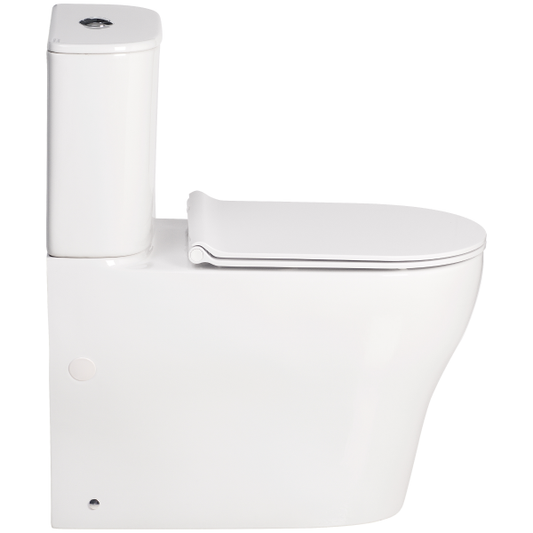 Cygnet Round Overheight Hygiene Rimless Close Coupled Back To Wall Bottom Inlet Toilet Suite