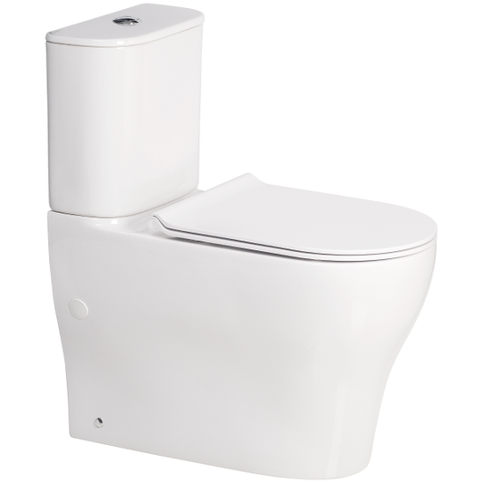 Cygnet Round Overheight Hygiene Rimless Close Coupled Back To Wall Bottom Inlet Toilet Suite
