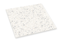Viareggio White terrazzo look tile angled view showing edge profile