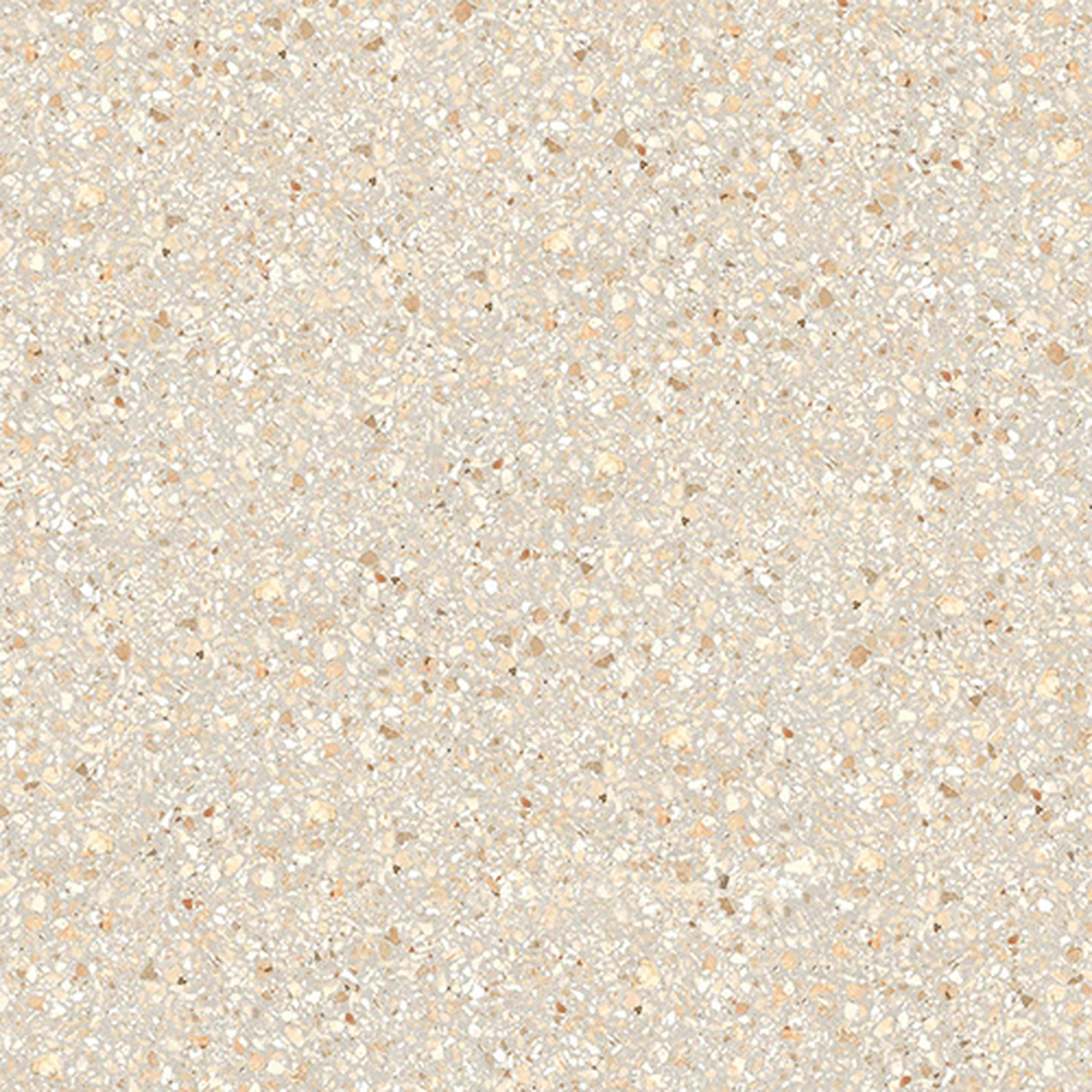 Viareggio Terra terrazzo close up showing cream sand and peach toned chips