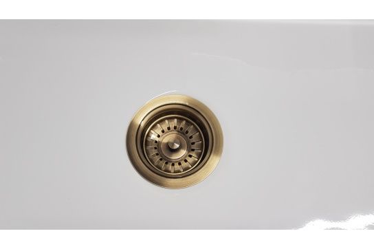 90 x 50mm Antique Brass Basket Waste with Long Screw