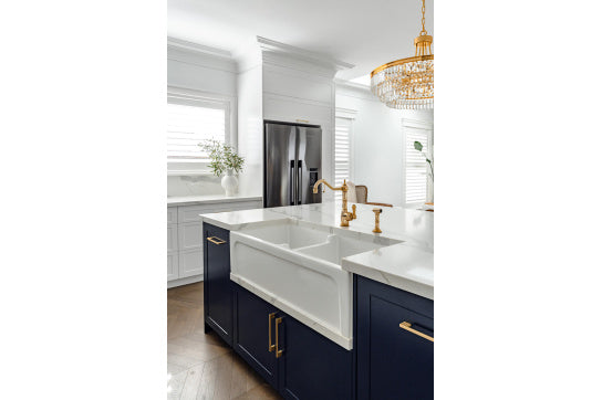 Patri 100 x 47 Fine Fireclay Double Bowl Farmhouse Butler Sink