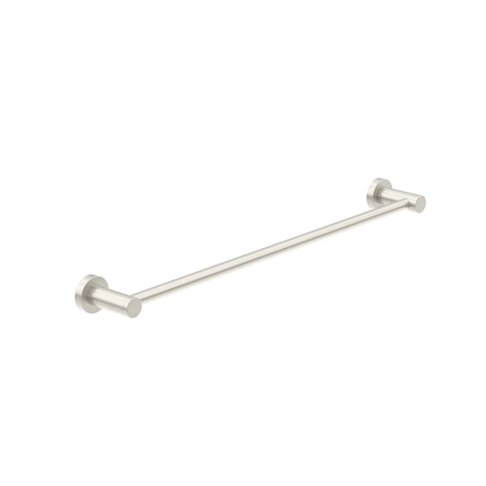 DOLCE II SINGLE TOWEL RAIL 600/800MM BRUSHED NICKEL