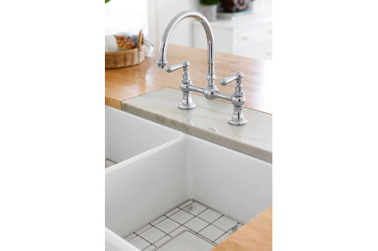 Novi 85 Protective Stainless Steel Grid — Chrome & Stainless, Sink Accessories