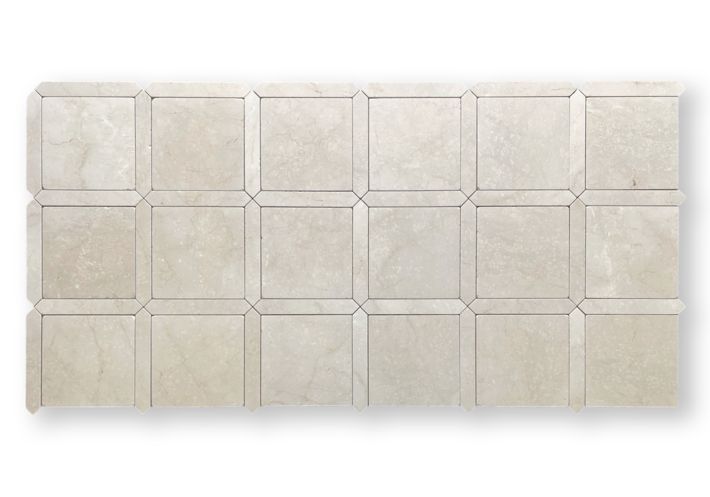 Grande Palazzo Botticino marble mosaic multi sheet layout
