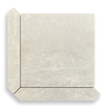 Grande Palazzo Botticino marble mosaic tumbled edge close up