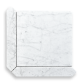 Grande Palazzo Carrara marble mosaic tumbled edge close up