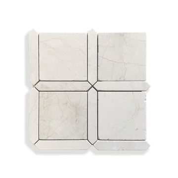 Palazzo Botticino marble mosaic tumbled edge detail