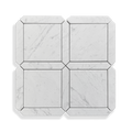 Palazzo Carrara tumbled marble square and geometric mosaic tile