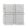 Palazzo Carrara marble mosaic tumbled edge detail