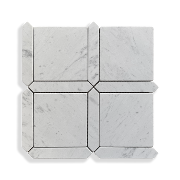 Palazzo Carrara marble mosaic tumbled edge detail