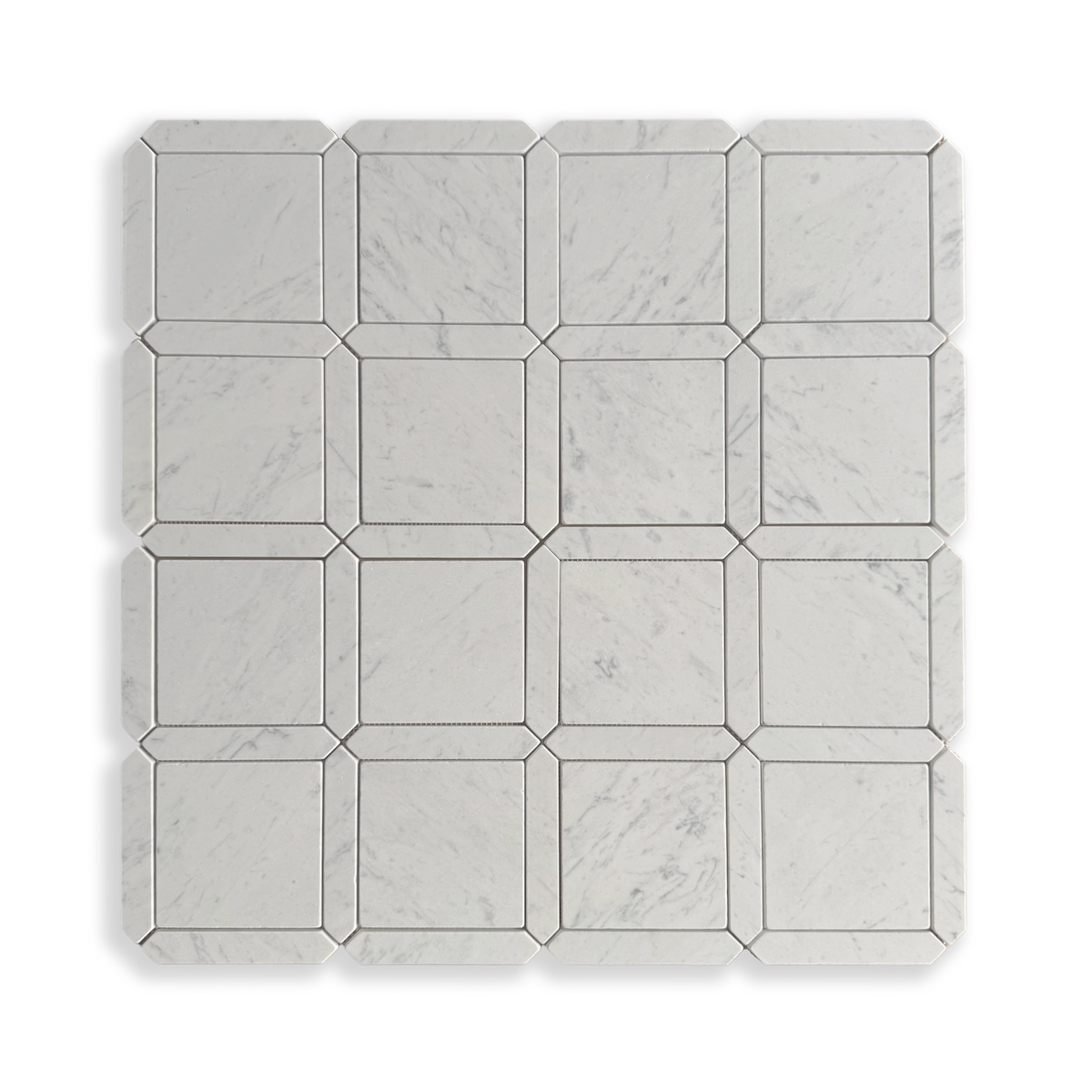 Palazzo Carrara marble mosaic full sheet layout