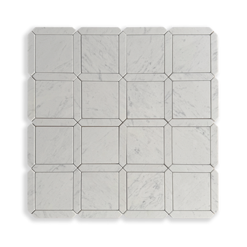 Palazzo Carrara marble mosaic full sheet layout