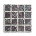 Palazzo Rosso Levanto and Calacatta Viola marble mosaic full sheet layout