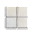 Palazzo Crema Serena and Calcare Naturale limestone mosaic edge detail
