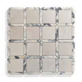 Palazzo Botticino and Calacatta Viola marble mosaic full sheet layout