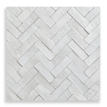 Medina Moroccan Bejmat Subway Tile in Lily White – tile and laying detail