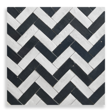 Medina Moroccan Bejmat Subway Tile in Charcoal Grey – tile and laying detail