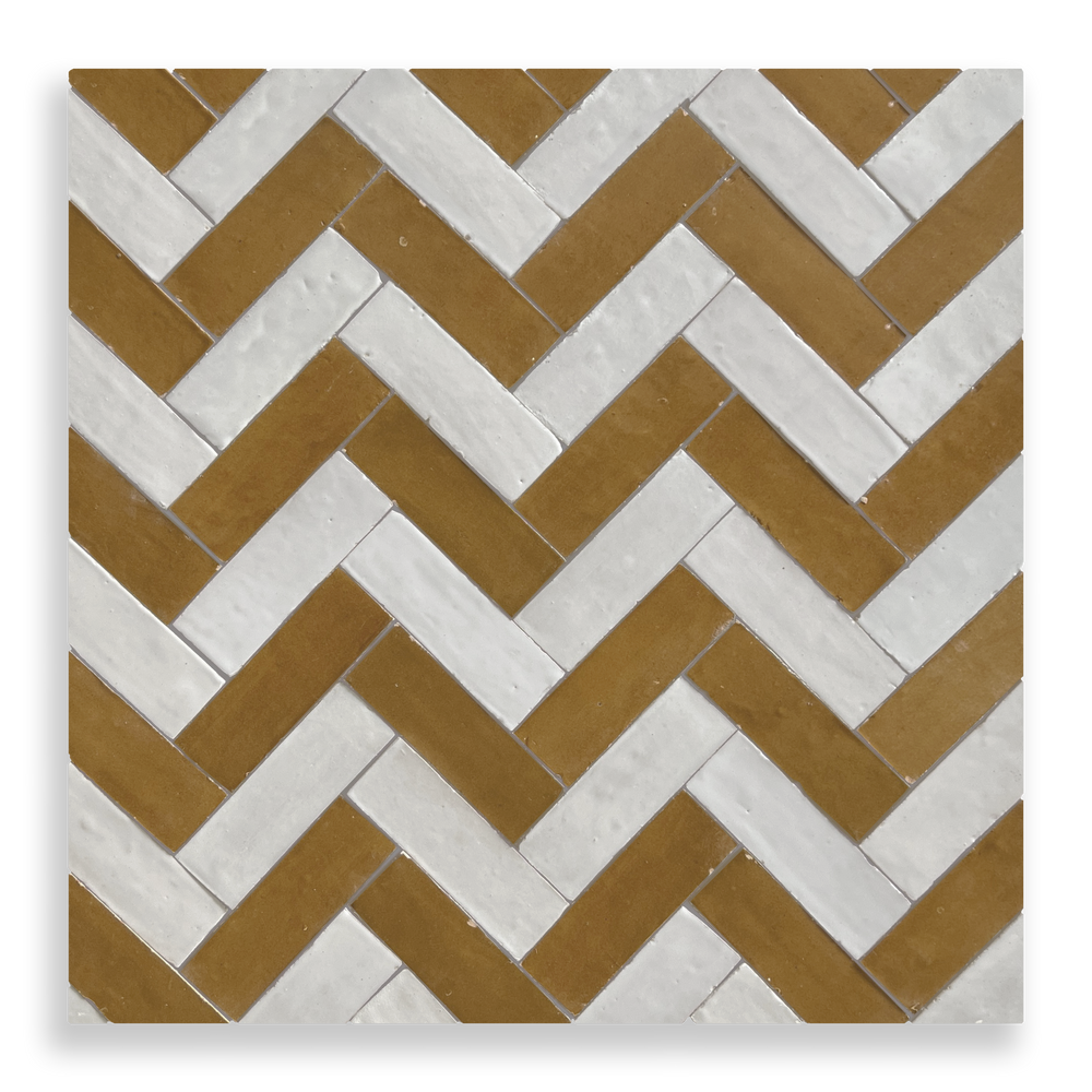 Medina Moroccan Bejmat Subway Tile in Cinnamon – tile and laying detail