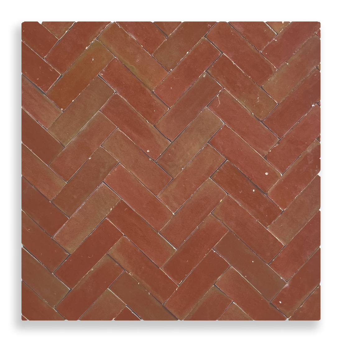 Medina Moroccan Bejmat Subway Tile in Rust – tile and laying detail