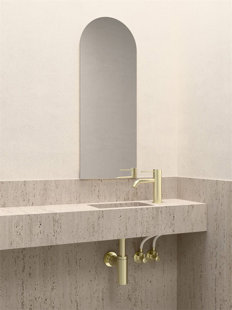 PREMIUM FLEXIBLE MIXER TAP HOSE PAIR BRUSHED GOLD