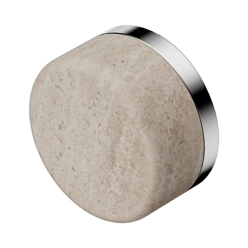 SERENITY ROME TRAVERTINE HANDLE CHROME