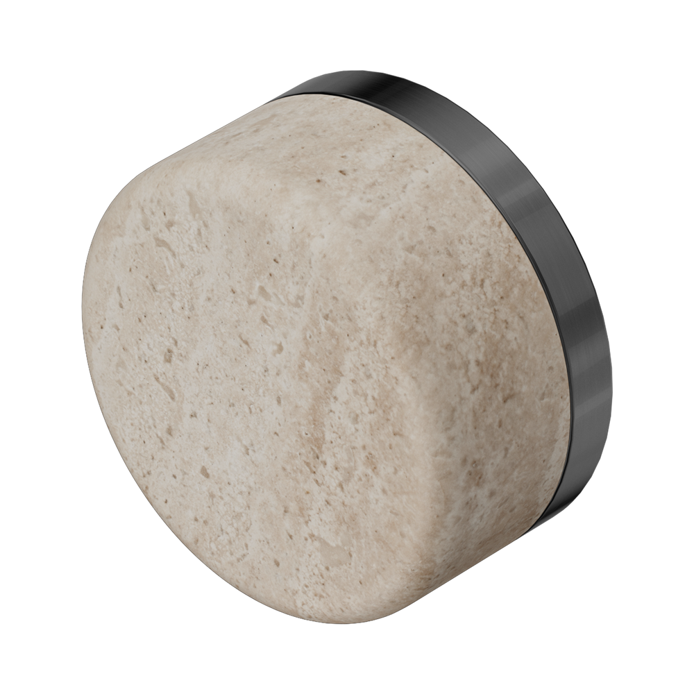 SERENITY ROME TRAVERTINE HANDLE GUN METAL