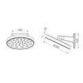 SERENITY WALL SHOWER HEAD BRUSHED GOLD