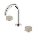 SERENITY BASIN SET ARC SPOUT WITH ROME TRAVERTINE HANDLE BRUSHED NICKEL