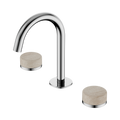 SERENITY BASIN SET ARC SPOUT WITH ROME TRAVERTINE HANDLE CHROME