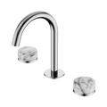 SERENITY BASIN SET ARC SPOUT WITH ARABESCATO CORCHIA HANDLE CHROME