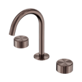 SERENITY BASIN SET ARC SPOUT WITH METAL HANDLE BRUSHED BRONZE