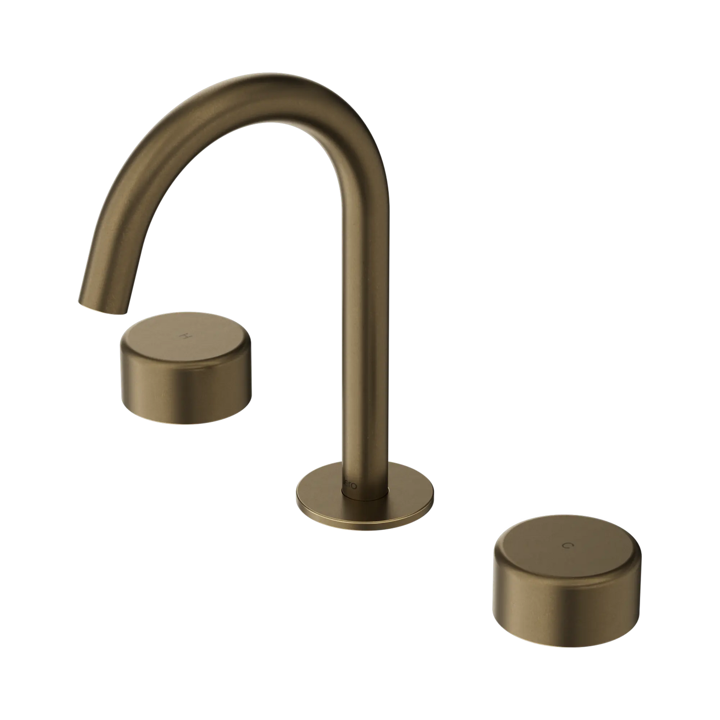 Serenity Basin Set Arc Spout With Metal Handle Tumbled Antique Brass