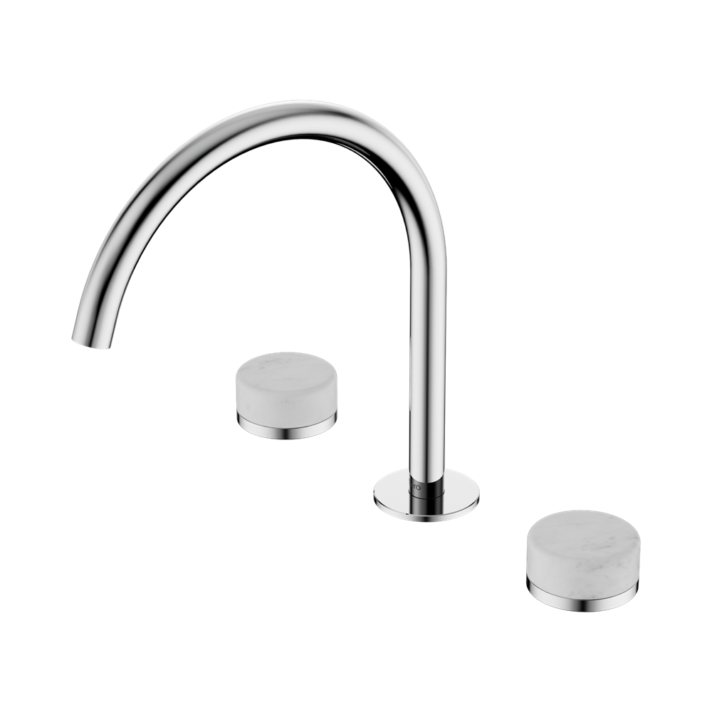 SERENITY BATH/KITCHEN SET ARC SPOUT WITH CARRARA HANDLE CHROME