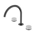 SERENITY BATH/KITCHEN SET ARC SPOUT WITH CARRARA HANDLE GUN METAL