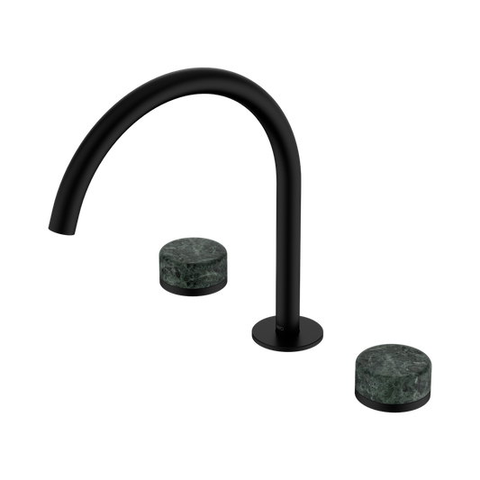 SERENITY BATH/KITCHEN SET ARC SPOUT WITH VERDE ALPI HANDLE MATTE BLACK