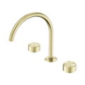 SERENITY BATH/KITCHEN SET ARC SPOUT WITH METAL HANDLE BRUSHED GOLD